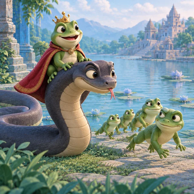 The Frog That Rode Snakeback