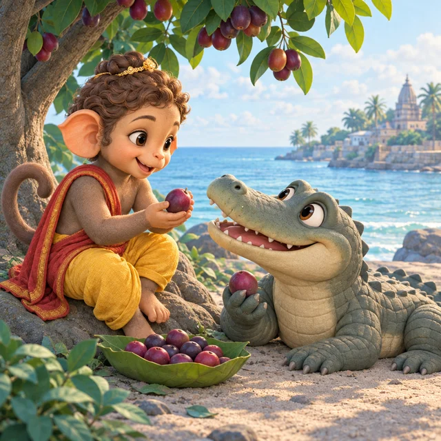 The Monkey and the Crocodile